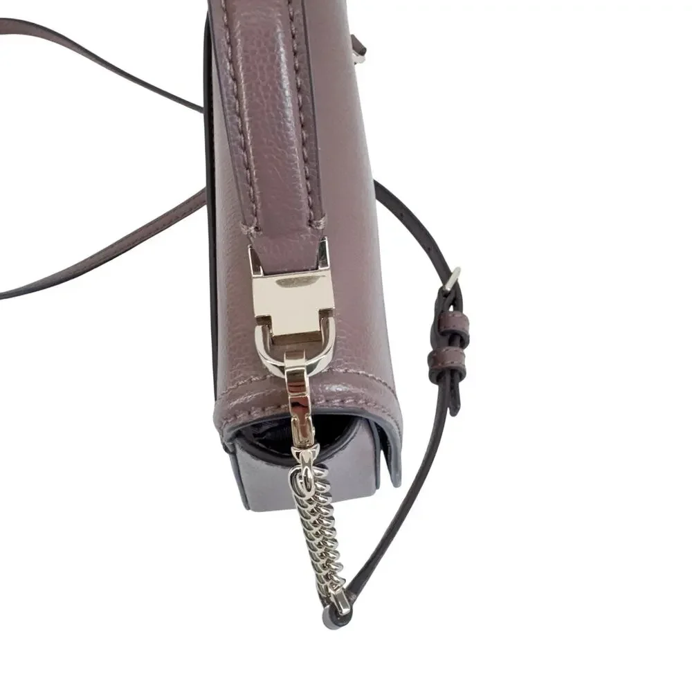 Kate Spade New York Leather Mini Crossbody Top Handle Mauve Small Chain Strap XS - Picture 7 of 12